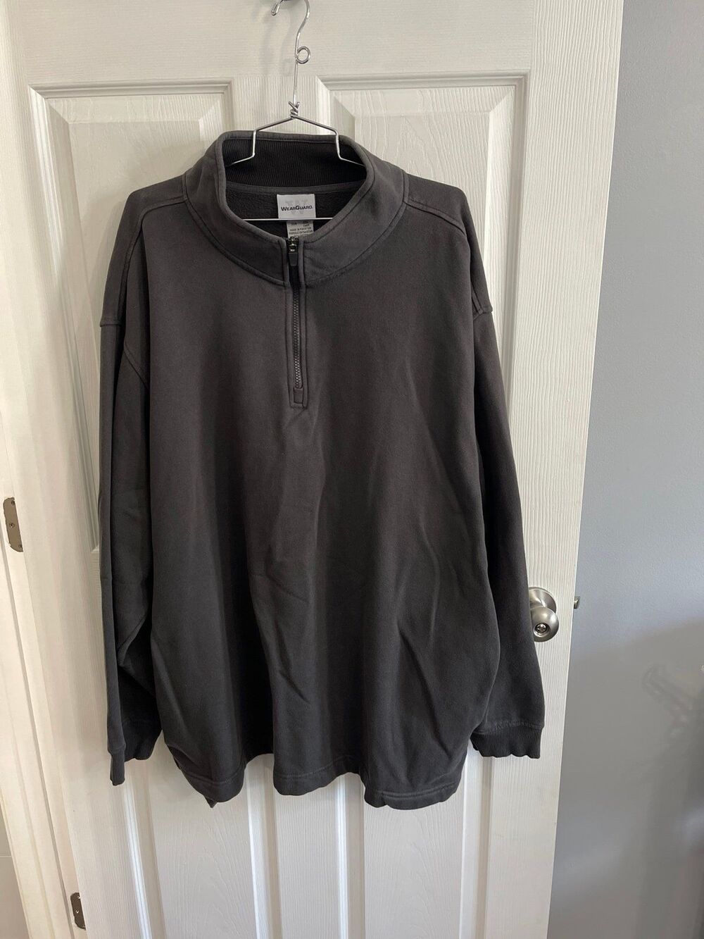 WearGuard WearTuff Low Shrink Quarter Zip Sweatshirt Size 3XL Charcoal